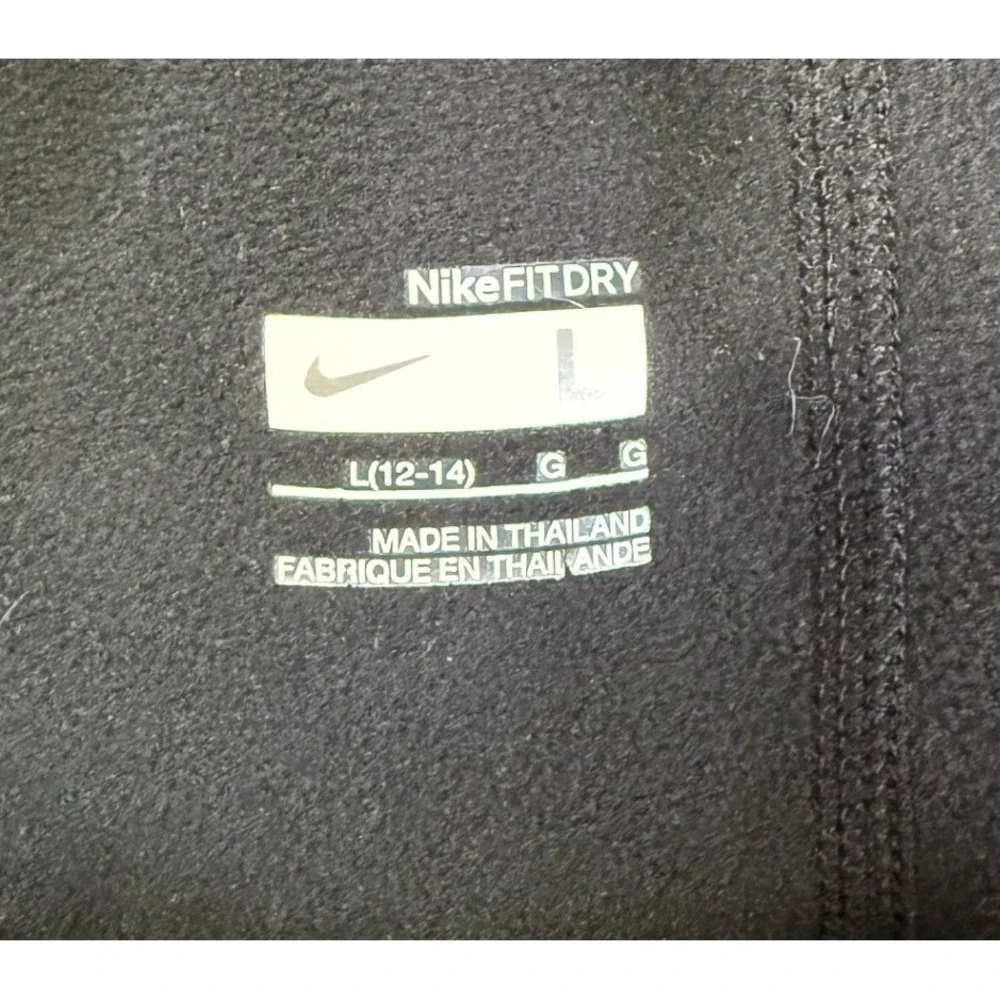 Nike Pro Womens Leggings Size L Black Fit Dry One Therma Fit 7/8 Activewear Run